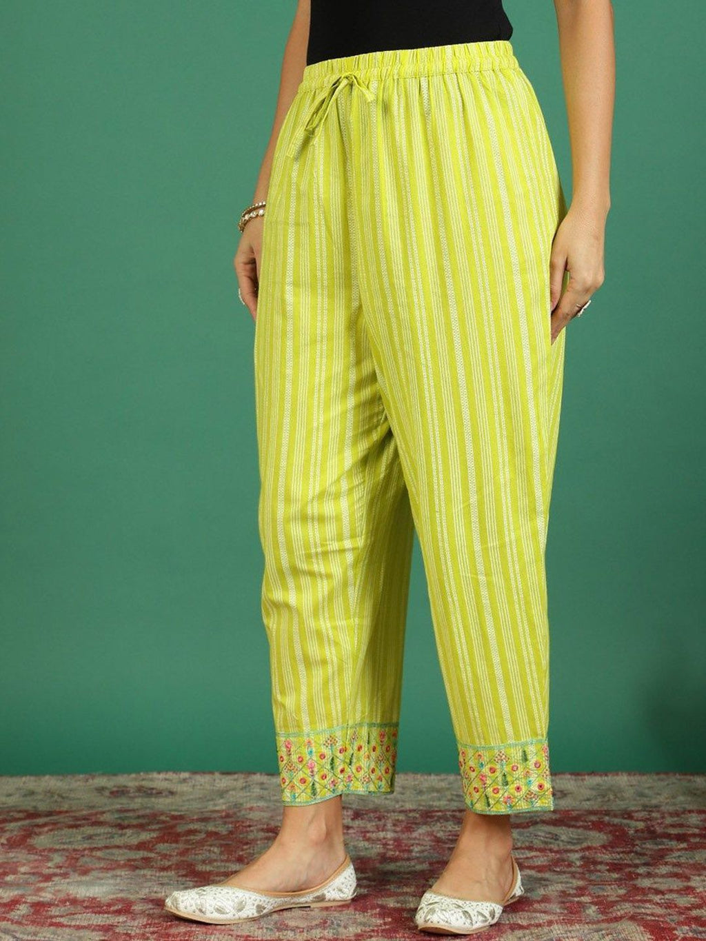 Sangria Pure Cotton Embroidered Kurta & Trouser With Dupatta | Grocsy