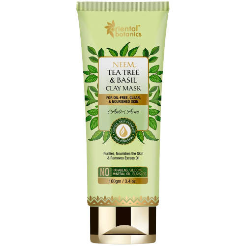 Oriental Botanics Neem, Tea Tree And Basil Anti Acne Clay Mask | Grocsy