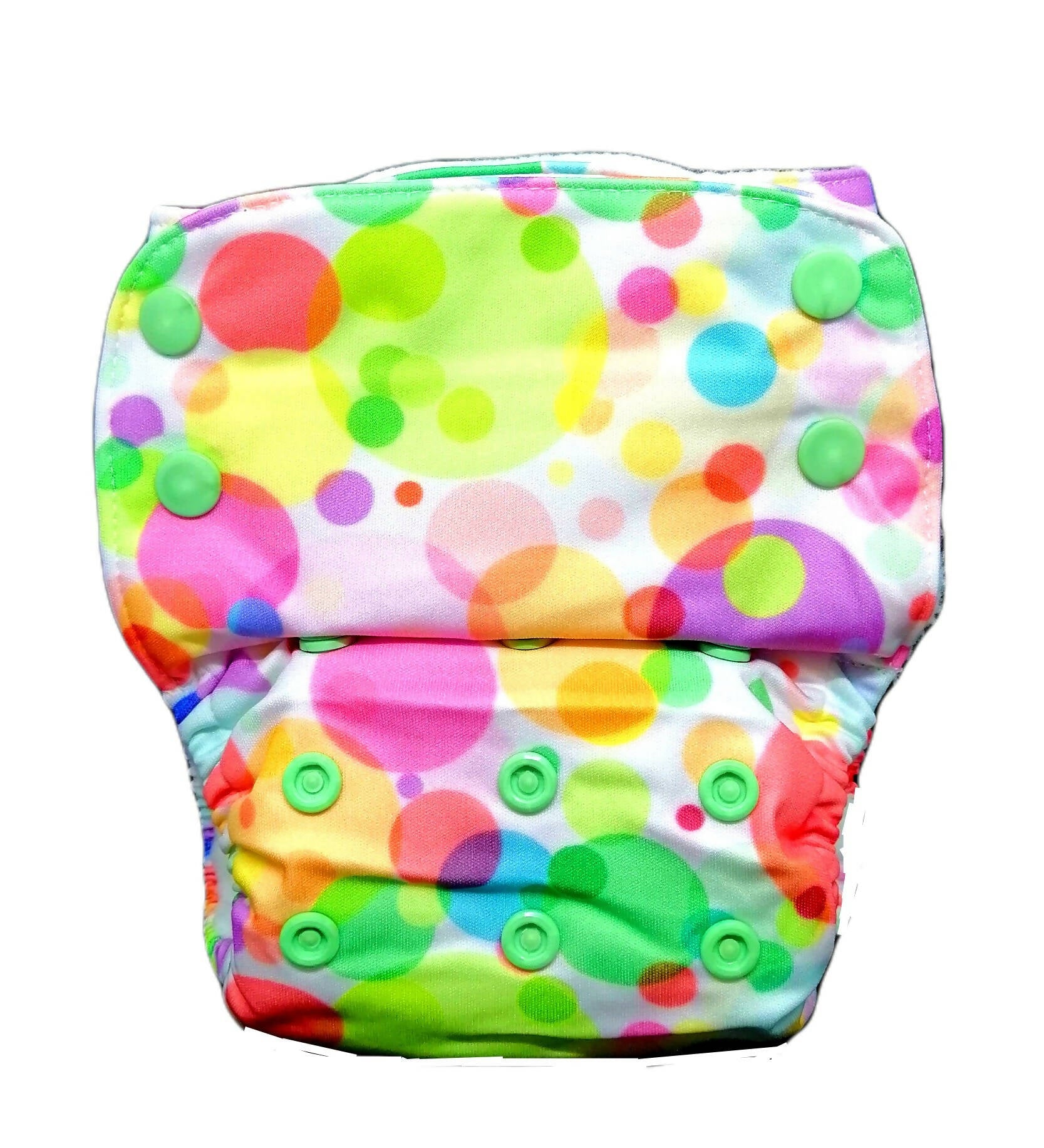Kindermum Nano Aio Cloth Diaper With 2 Organic Cotton Inserts- Polka hues For Kids | Grocsy