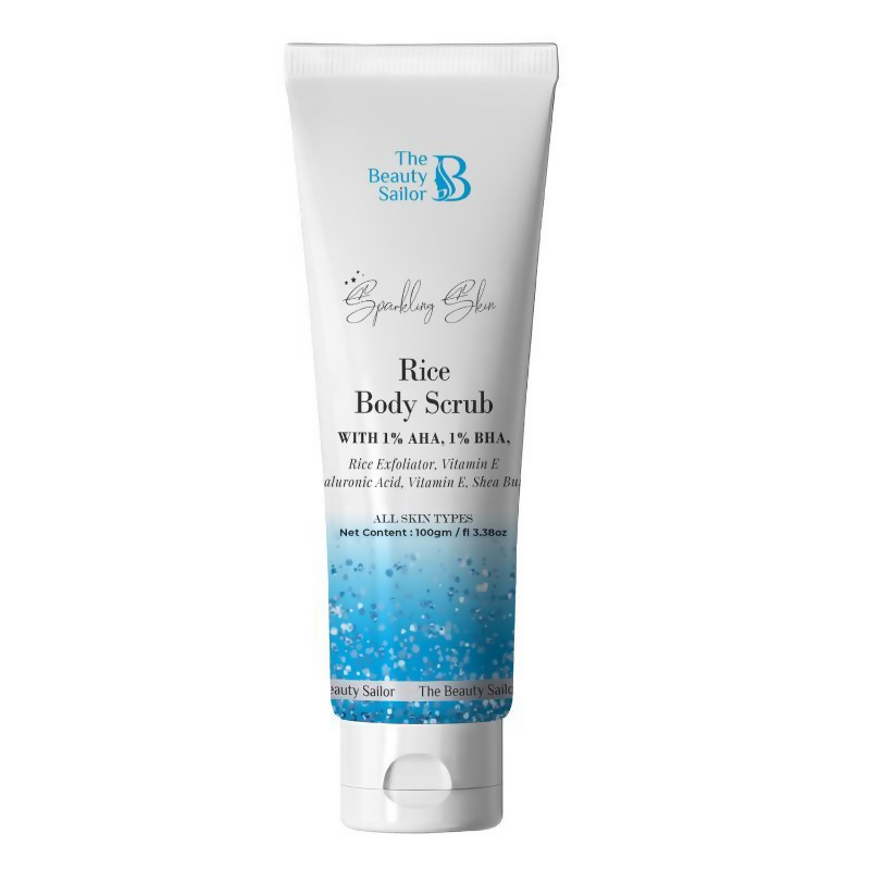 The Beauty Sailor Sparkling Skin Rice Body Scrub For Glowing Skin | Grocsy