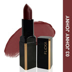 FLiCKA Lip Poetry Matte Lipstick Shade 03 Johny - Deep Maroon | Grocsy