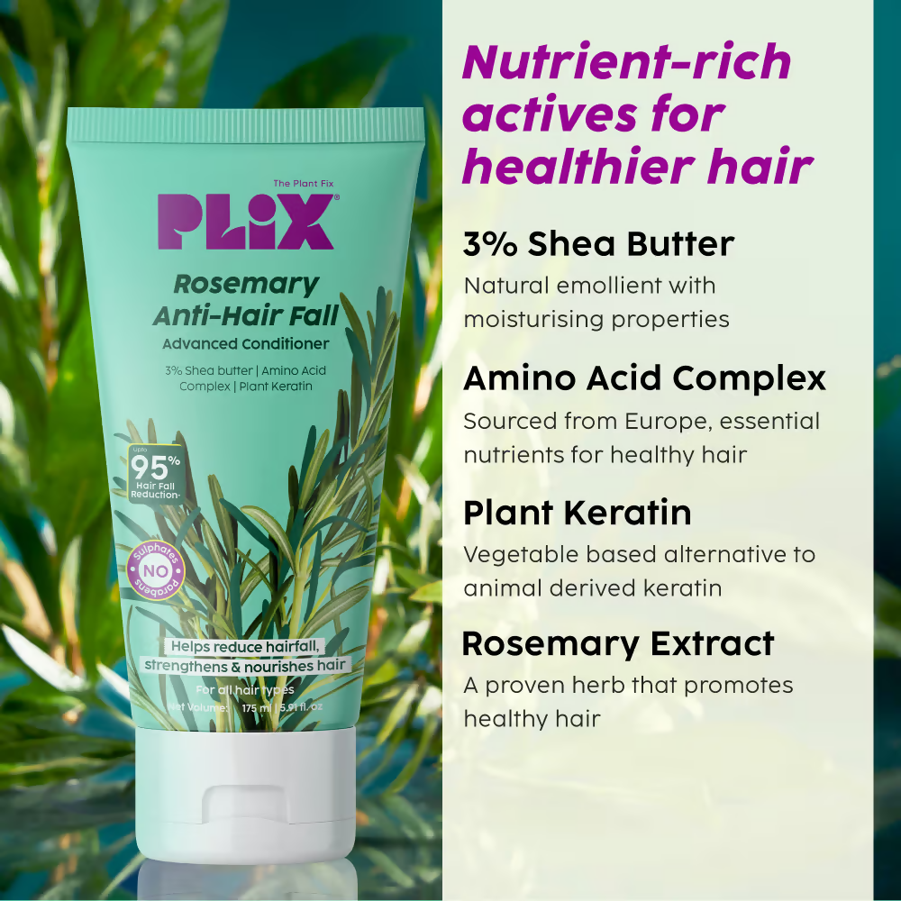 PLIX The Plant Fix Rosemary Anti Hairfall Kit (Serum, Shampoo, Conditioner & Hair Mask) | Grocsy