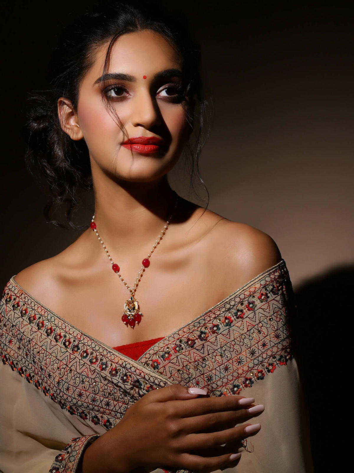 Women's Gold-Polished Necklace - Ruby Raang | Grocsy