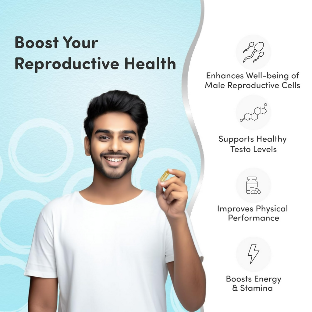 Mylo Care Potenmax Male Fertility Supplement - Veg Capsules | Grocsy