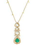 Natural Stones Antique finish Earrings and Necklace set - Ruby Raang | Grocsy