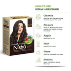 Nisha Henna Based Hair Colour for Women & Men Original Black | Grocsy