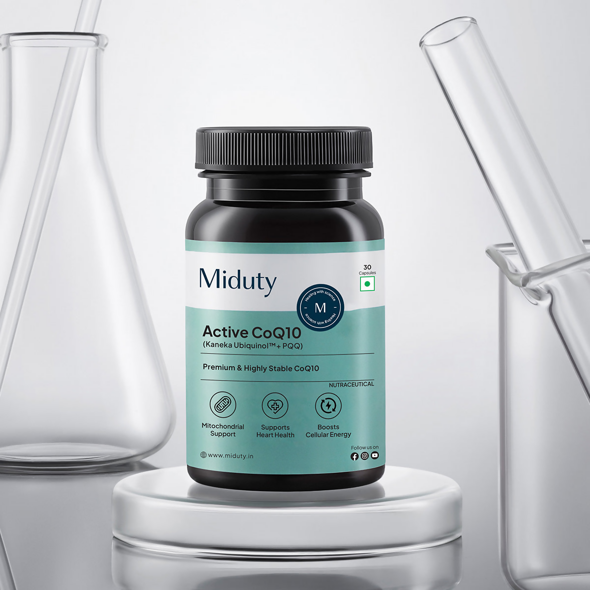 Miduty by Palak Notes Active CoQ10 + PQQ Capsules | Grocsy