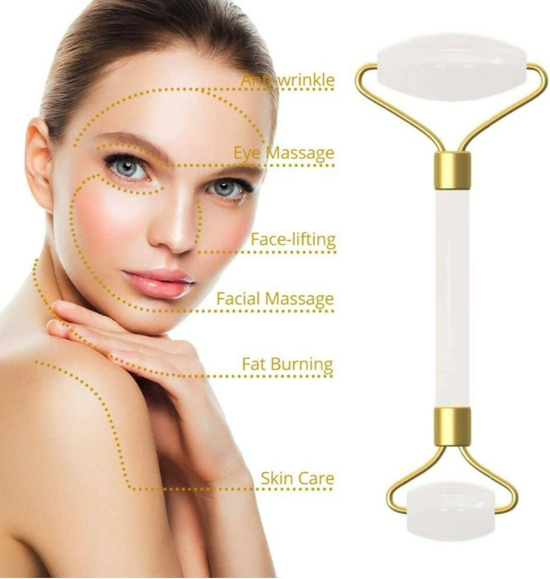 Favon Pack of Facial Roller and Face Mask Applicator | Grocsy