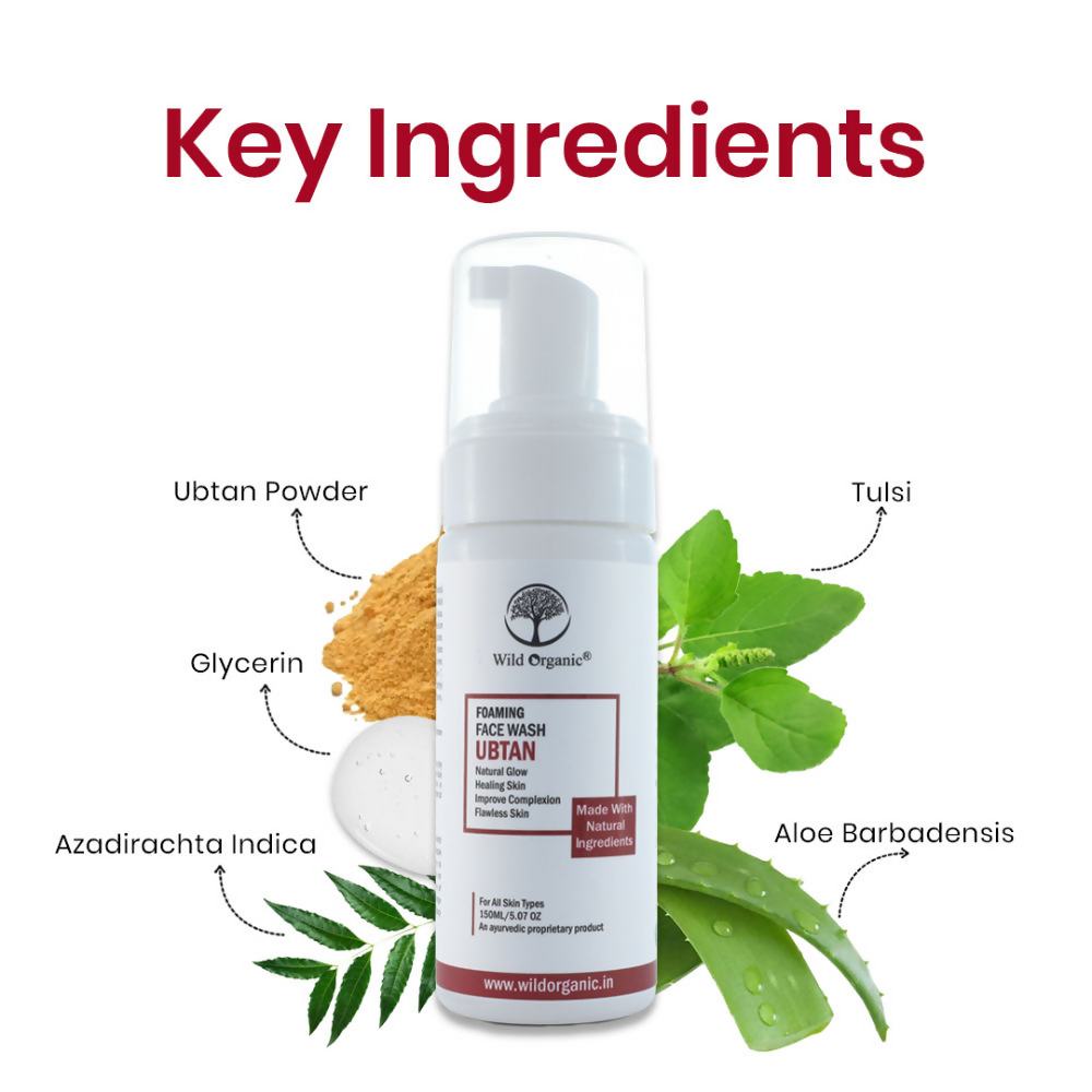 Wild Organic Foaming Face Wash Ubtan | Grocsy