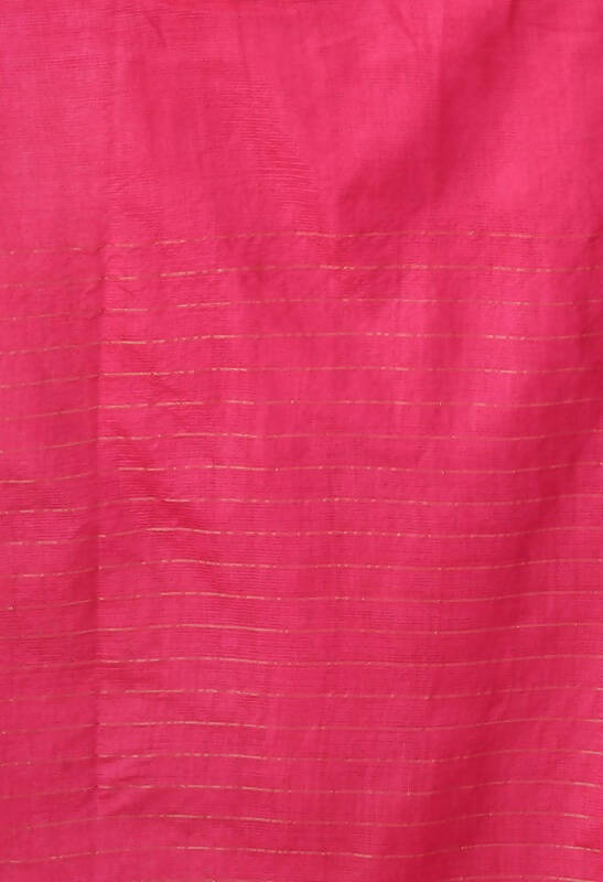 Mominos Fashion Moeza Pink Bhagalpuri Handloom Silk Raj Shree Saree with unstitched Blouse piece | Grocsy