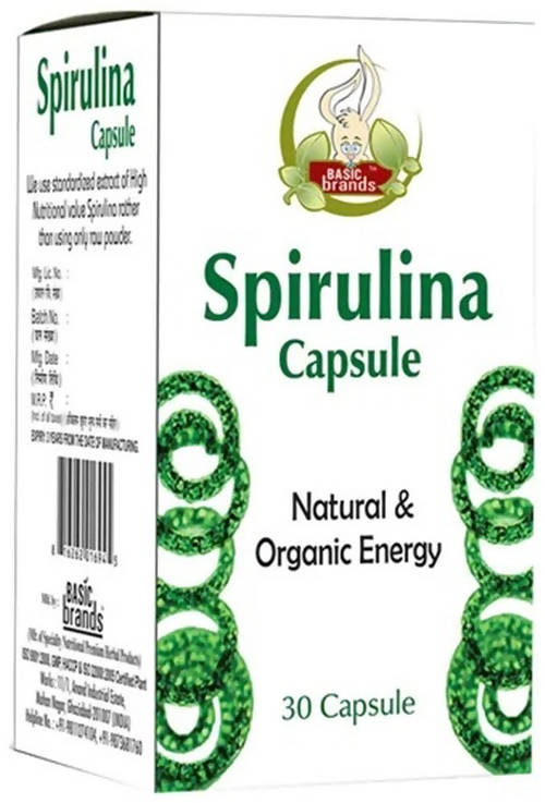 Basic Ayurveda Spirulina Capsule | Grocsy