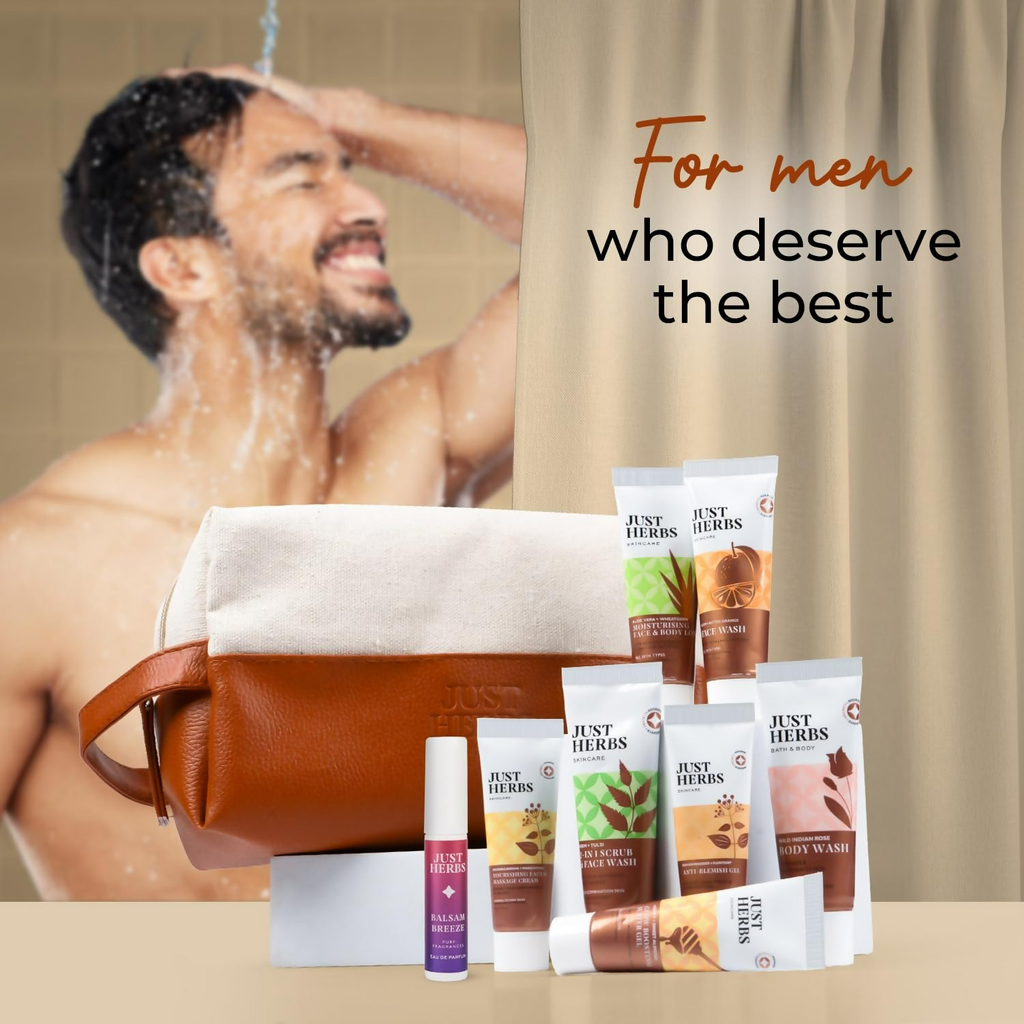 Just Herbs Self Care Face & Body Skincare Essentials Kit Combo | Grocsy