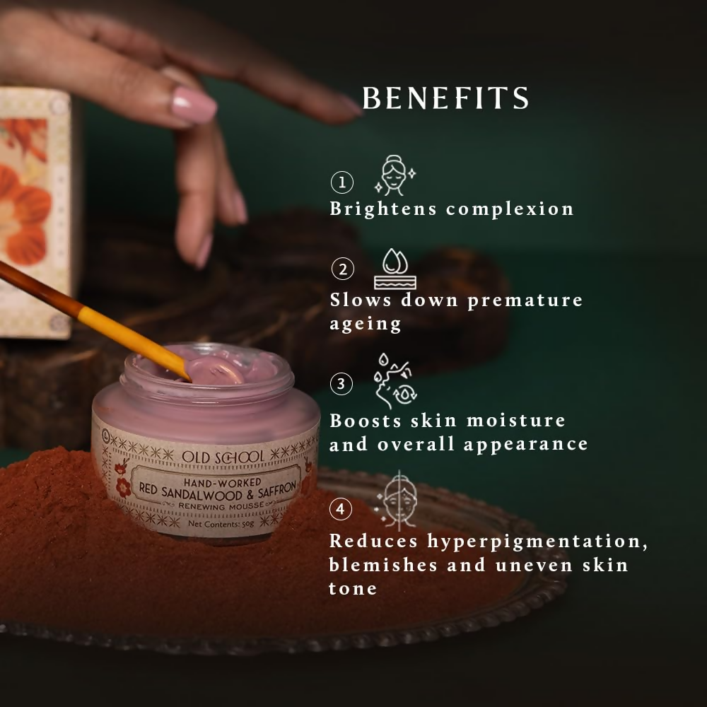 Old School Rituals Red Sandalwood & Saffron Age-Defying Face Moisturiser | Grocsy