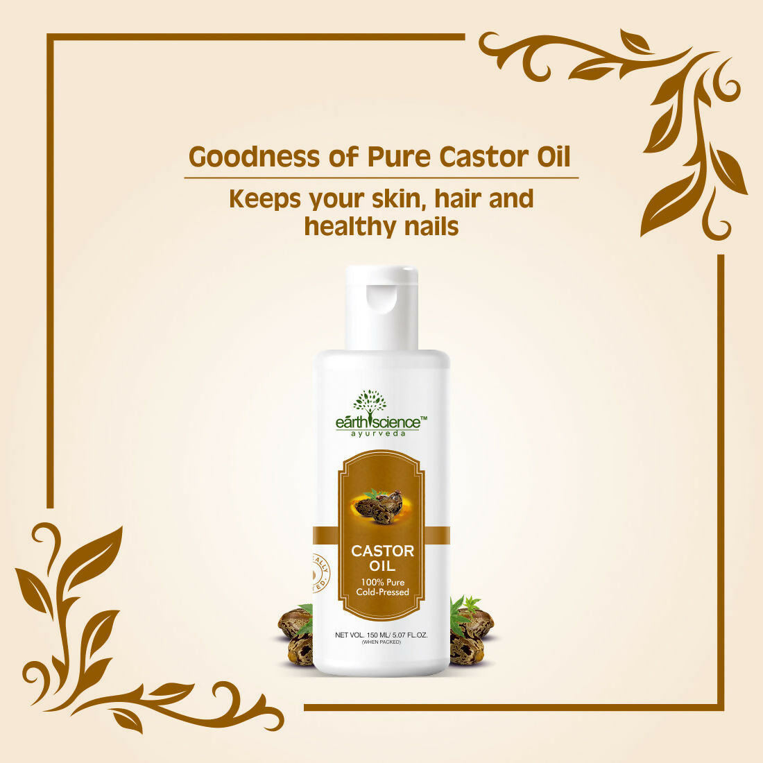 Earth Science Ayurveda 100% Pure Castor Oil | Grocsy