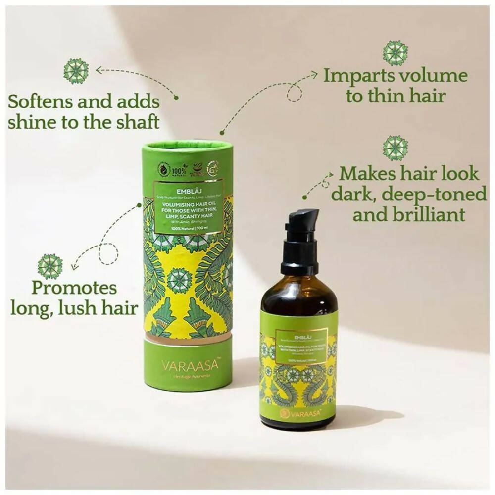 Varaasa Emblaj Scalp Nurturer For Scanty, Limp, Lifeless Hair Oil | Grocsy