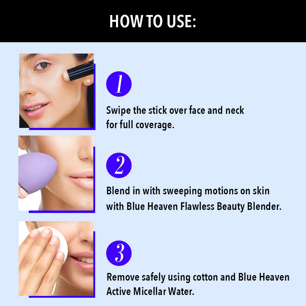 Blue Heaven HD All In One Make Up Stick - Honey Medium | Grocsy