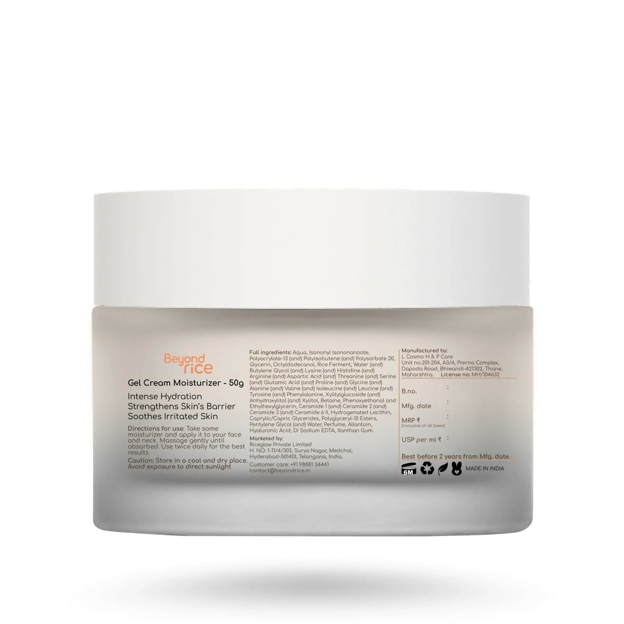 Beyond Rice Oil-Free Rice Ceramide Gel Cream | Grocsy