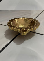 Wood estate Crafted From Metal Designer Diya | Grocsy