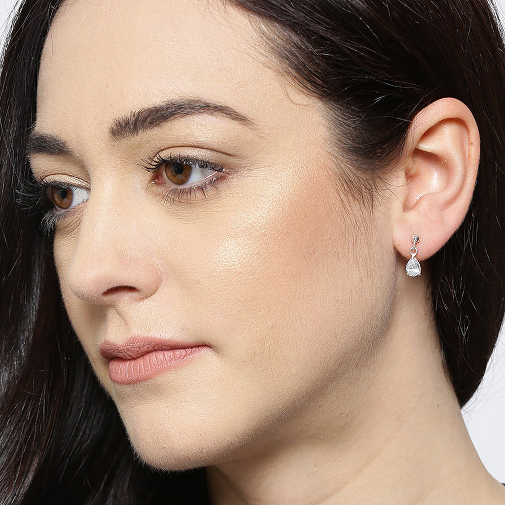 Gold-Polished Dangling Heart Drop Earring For Women - Wahe Jewels - Swadesiicart