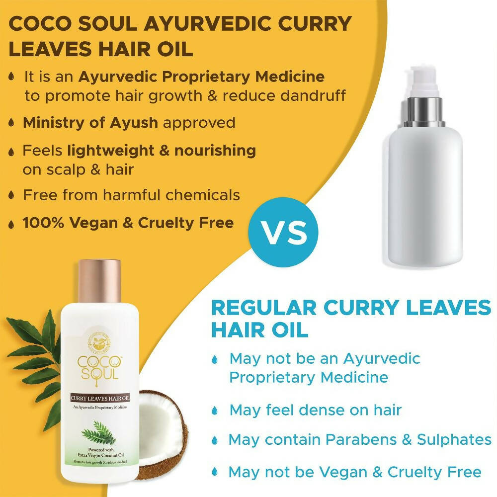 Coco Soul Curry Leaves Hair Oil | Grocsy