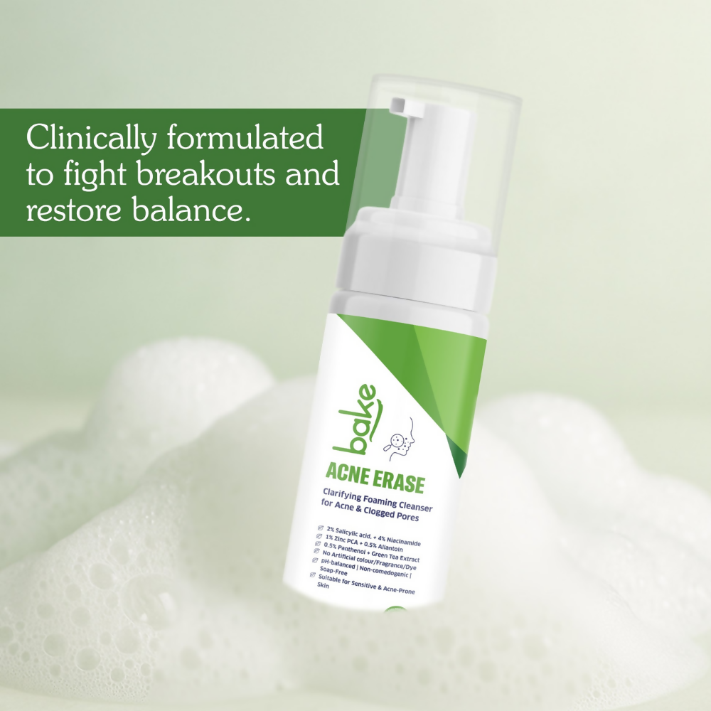 Bake Acne Erase Foaming Face Wash | Grocsy