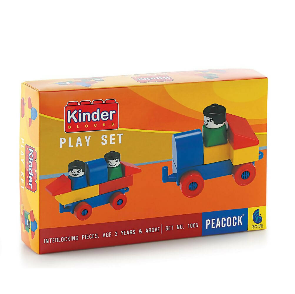 Peacock Learning & Educational Building Interlocking Blocks Set For Kids - PlaySet | Grocsy