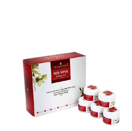 Glamveda Red Wine Advance Anti Ageing Facial Kit - Limited Time Offer | Grocsy