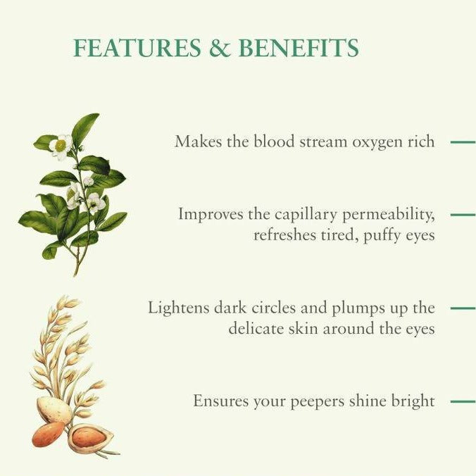 Just Herbs I'brite Almond & Green Tea Nourishing Under Eye Cream | Grocsy