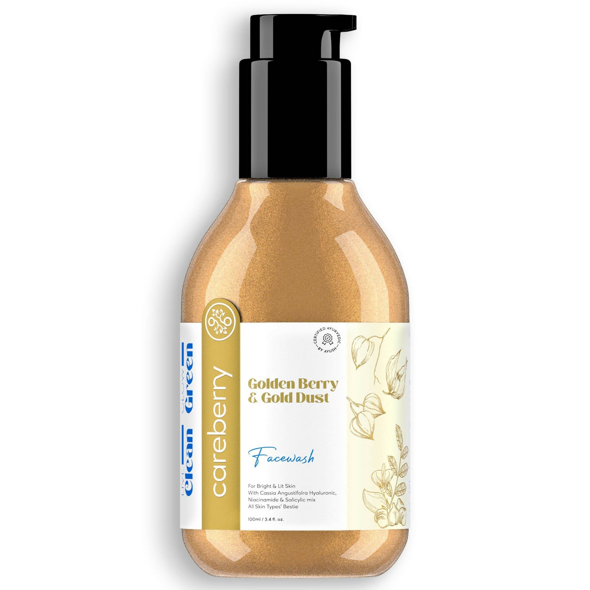 Careberry Golden Berry & Gold Dust Face Wash | Grocsy