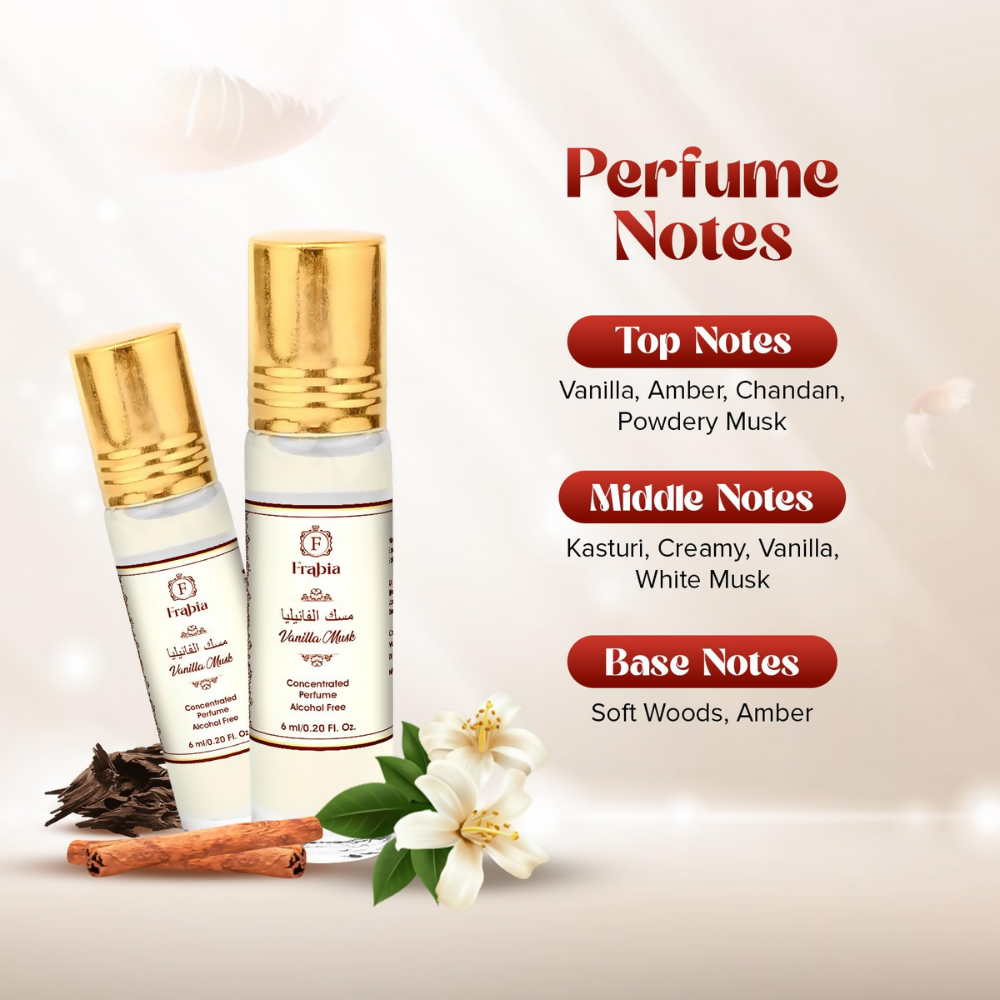 Frabia Vanilla Musk Perfume Oil Roll-On | Grocsy