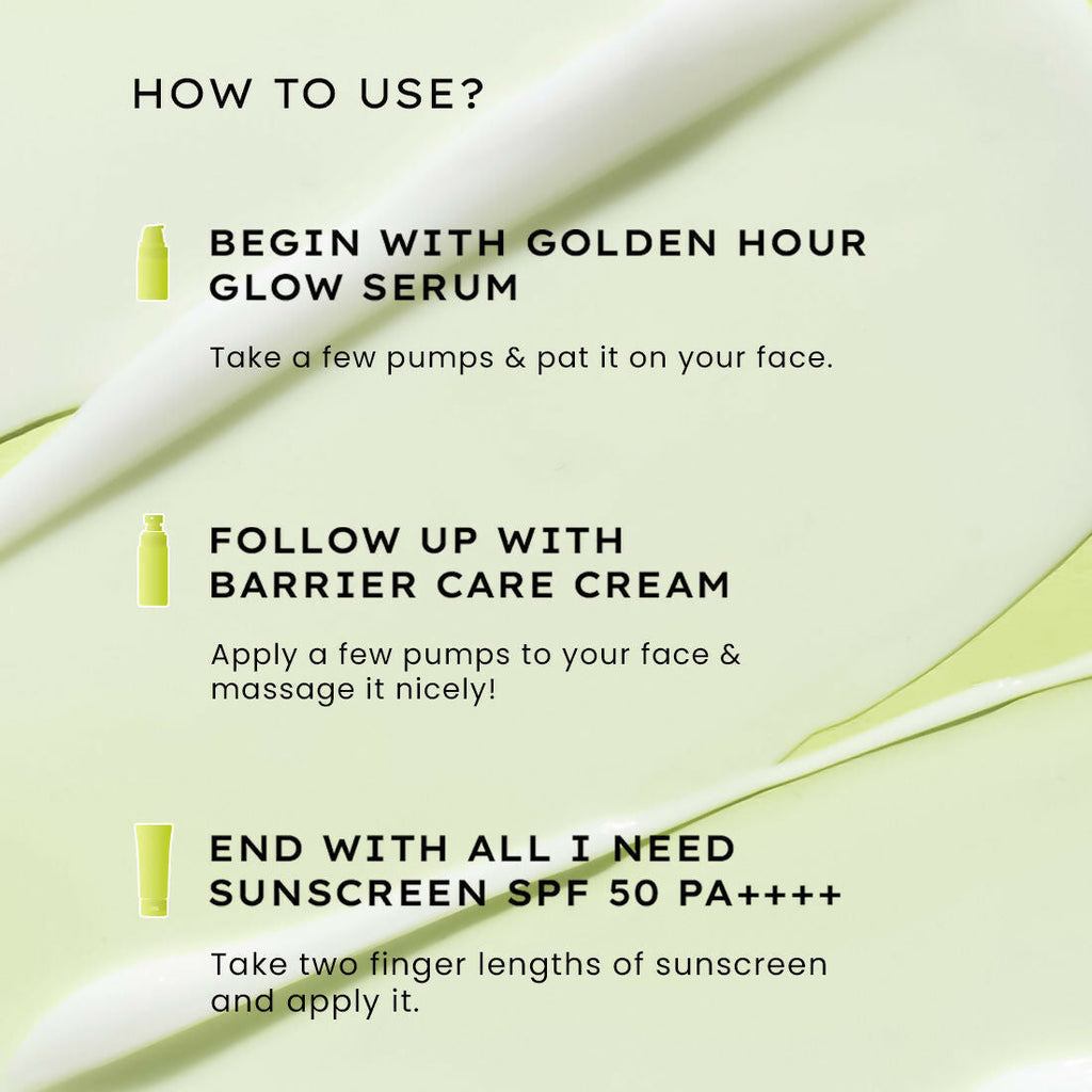Hyphen By Kriti Sanon CSMS (Cleanser, Serum, Moisturizer, Sunscreen) Normal to Dry Skin Combo | Grocsy