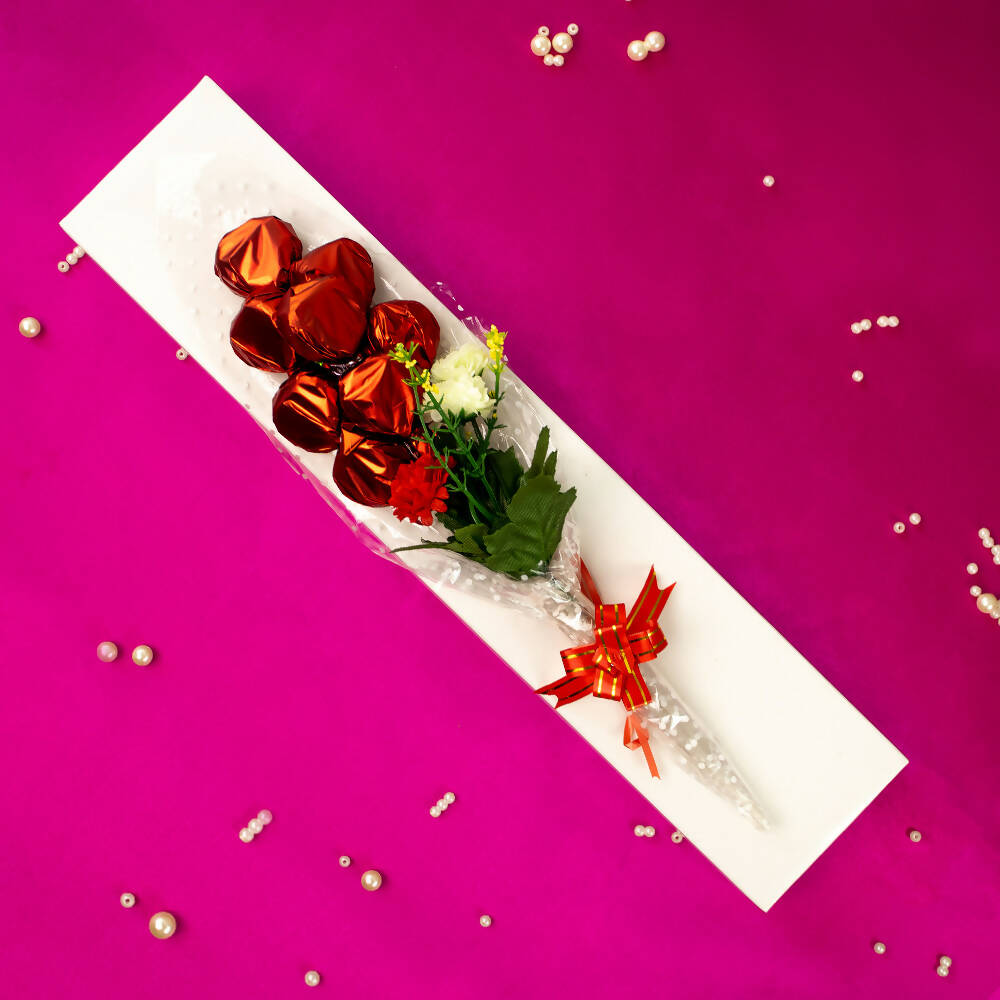 Dibha Women's Day Chocolate Bouquet Love For Her (Heart Shape) | Grocsy