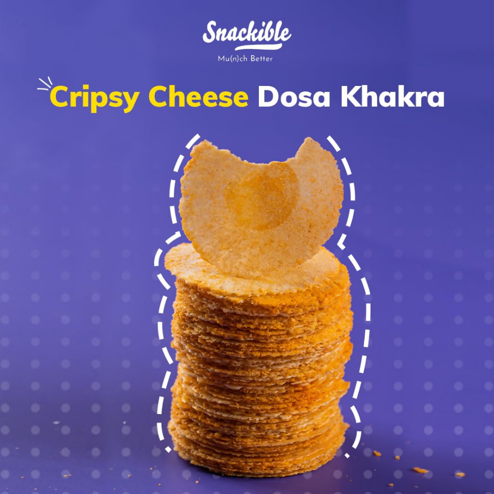 Snackible Cheese Dosa Khakra - Millet Snack | Grocsy