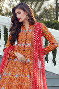 Partywear Designer Orange Heavy Soft Killer Silk Salwar Suit - Anbazaar | Grocsy