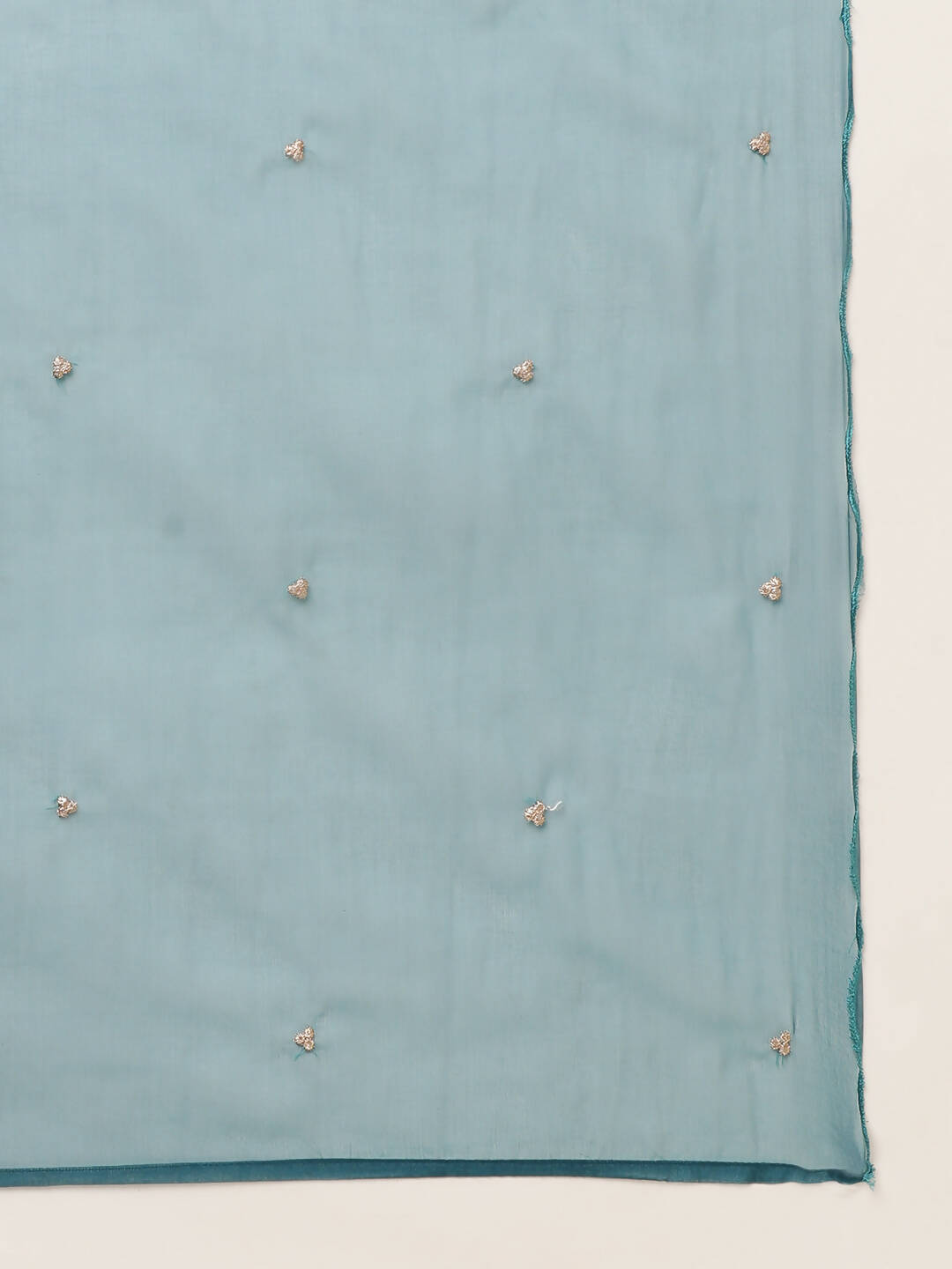 Teal Chinon Silk Embroidered Straight Kurta with Trouser & Dupatta - Salimar | Grocsy