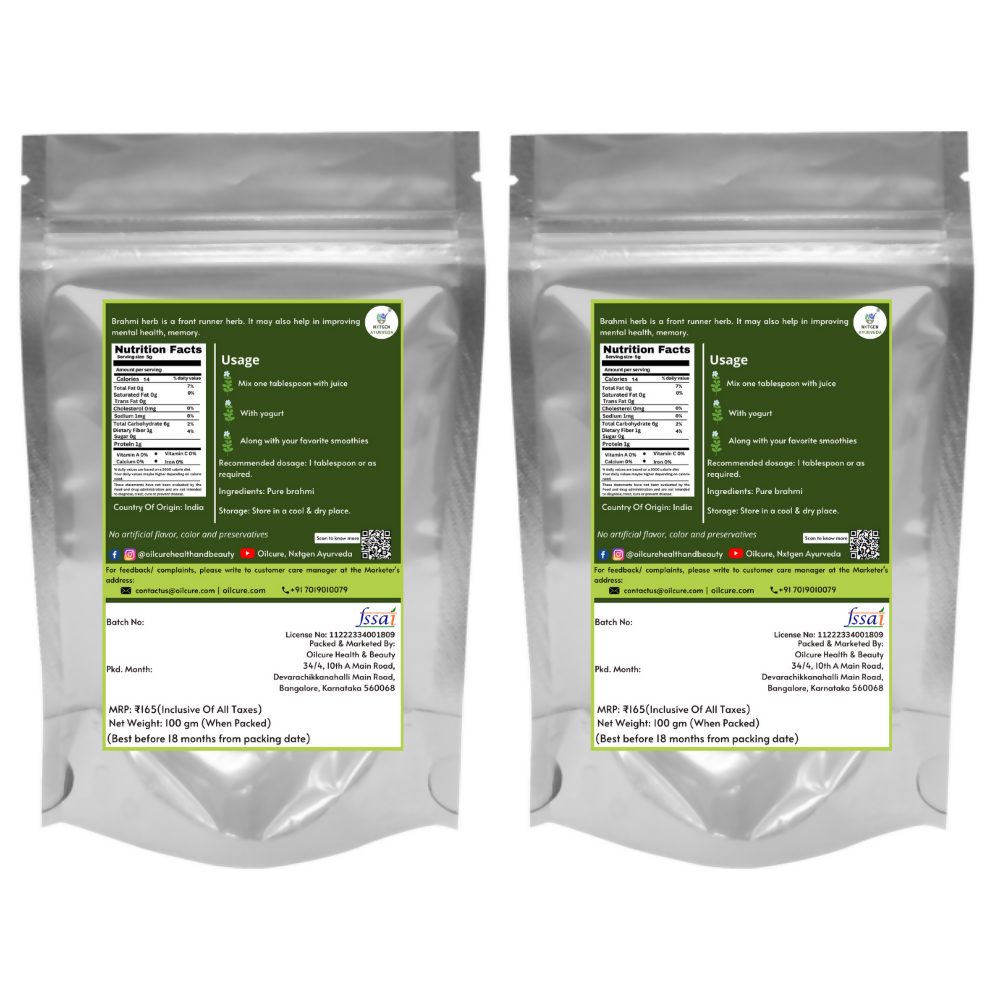 Nxtgen Ayurveda Brahmi Powder | Grocsy