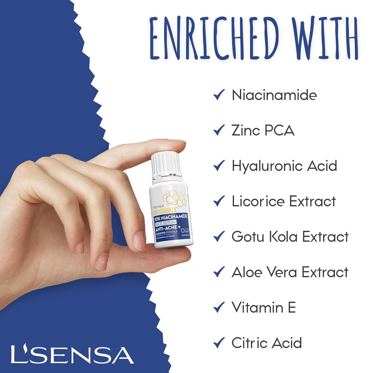 L'Sensa 10% Niacinamide Serum For All Skin Types | Grocsy