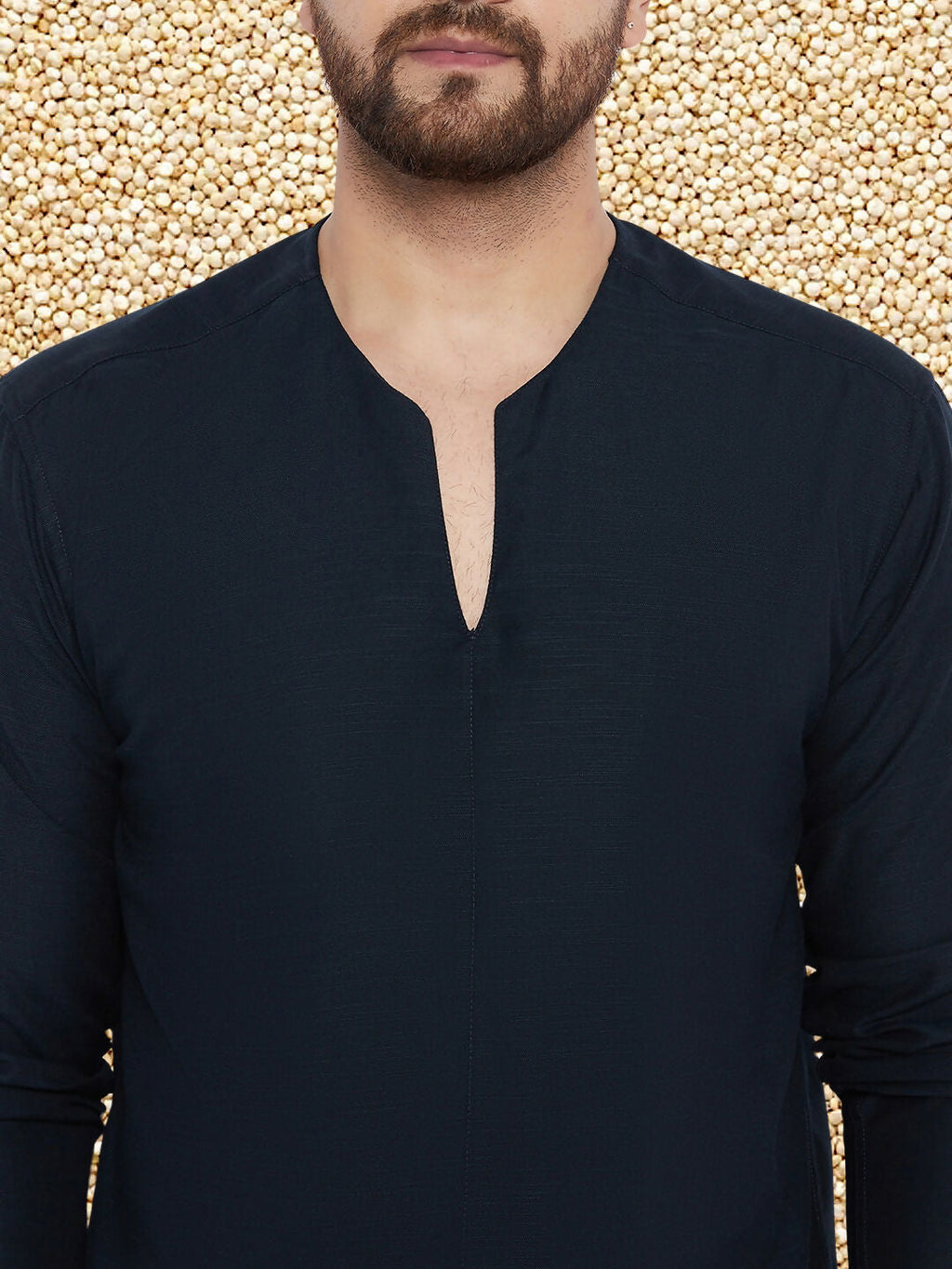 Even Apparels Men's Pure Cotton Blue Kurta | Grocsy
