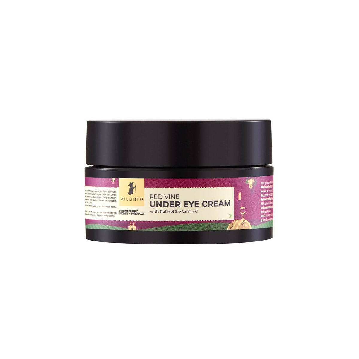 Pilgrim Red Vine Under Eye Cream with Retinol & Vitamin C For Dark Circles, Wrinkles, & Puffy Eyes | Grocsy