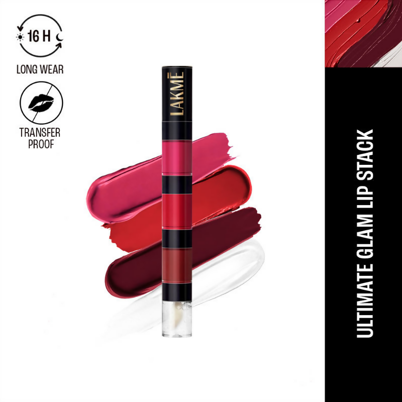 Lakme Ultimate Glam 4 In 1 Lip Stack - Party Chic | Grocsy