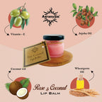 Aaranyam Rose & Coconut Lip Balm | Grocsy