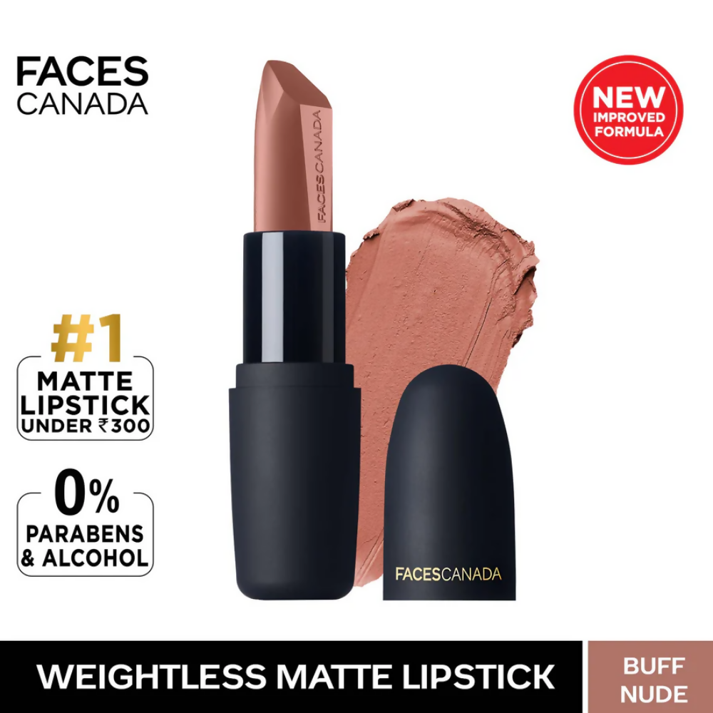 Faces Canada Weightless Matte Finish Lipstick - Buff Nude 05 | Grocsy