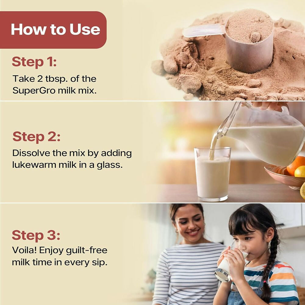 Herby Angel Super Gro Nutrition Drink Mix for Kids, Chocolate Flavour | Grocsy