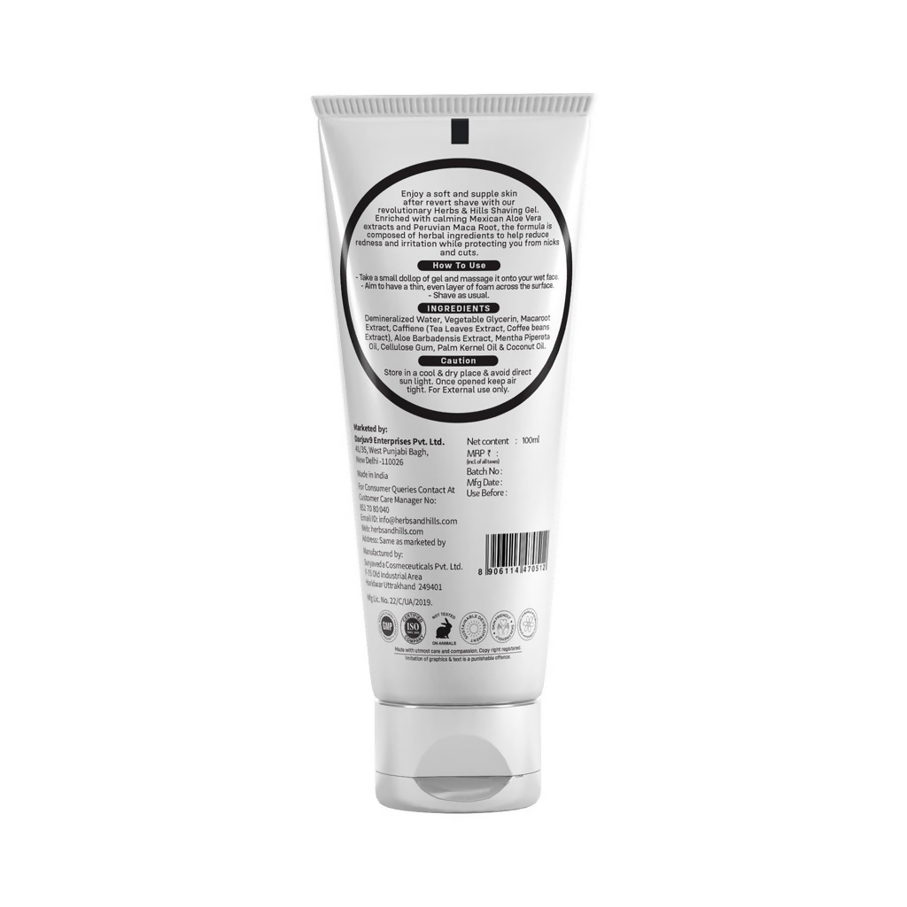 Herbs & Hills Maca Root Shaving Gel | Grocsy