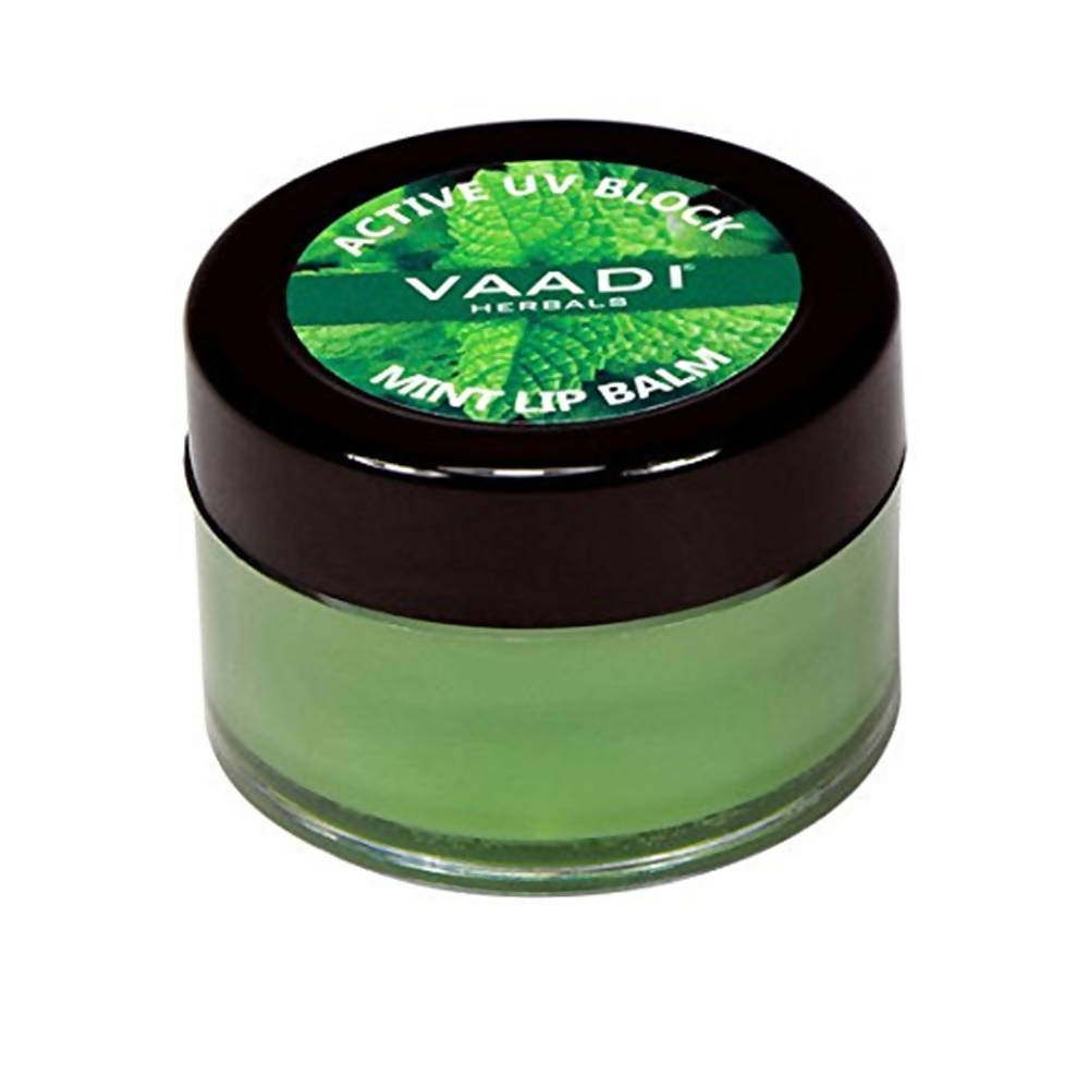 Vaadi Herbals Mint Lip Balm Active UV Block | Grocsy