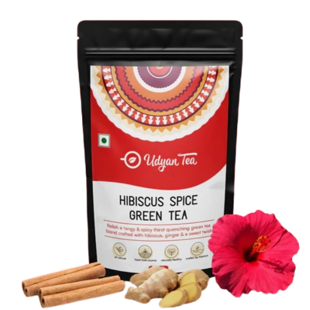 Udyan Tea Hibiscus Spice Green Tea | Grocsy