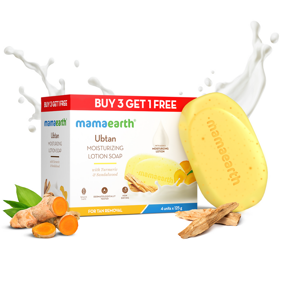 Mamaearth Ubtan Moisturizing Lotion Soap (Buy 3 Get 1 Free) - Limited Time Offer | Grocsy