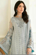 Anaita Sky Blue Fox Georgette Stitched Suit with Embroidery Sequence Work & Khatli Work | Grocsy