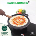 The Indus Valley Super Smooth Cast Iron Tawa,Pre-seasoned, Nonstick, 100% Pure, Toxin-free, Induction, 28/30.5cm, 2.8/2.9kg | Grocsy