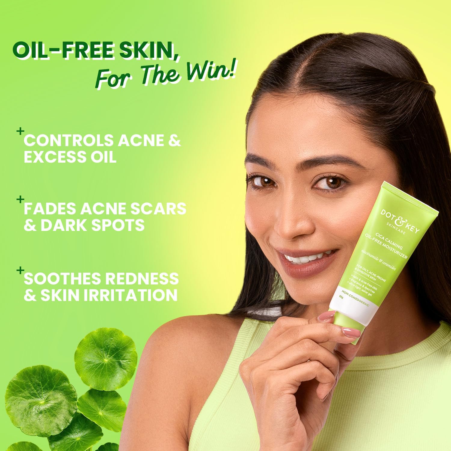 Dot & Key Cica + Niacinamide Oil Free Moisturizer For Acne Prone Skin | Grocsy